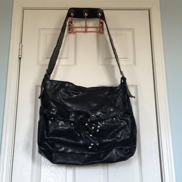 EUC Large Faux Leather Shoulder Bag - Picture 1 of 6